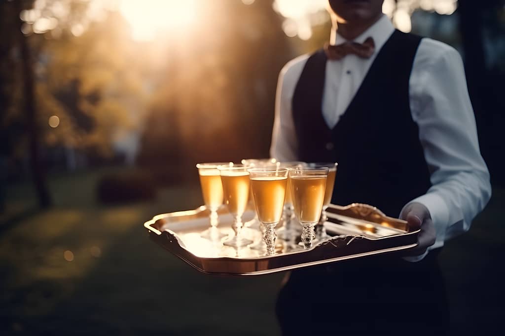 Service cocktail d’été. 